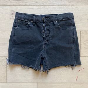 Black denim jean shorts, Gap